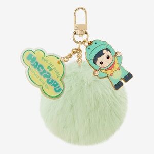 Hacipupu crocodile Mint Green Pom Pom Keychain